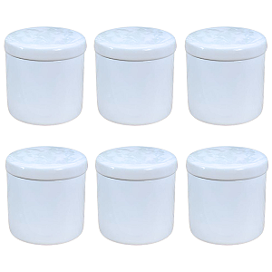 Kit Jogo Potes Higiene Condimentos Trecos Porcelana