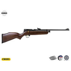 Carabina de Pressão Beeman QB78E CO2 Madeira 5,5mm + Cápsula de Co2 + Chumbinho + Alvo