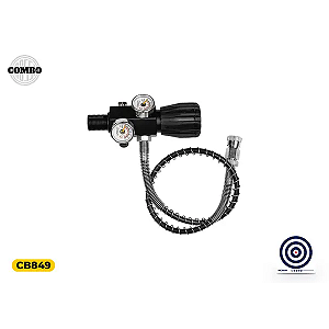 Estação de Recarga PCP 300 Bar M18x1,5 + Cilindro PCP de Alumínio 0,5L (500 cc) 300 Bar + Alvo