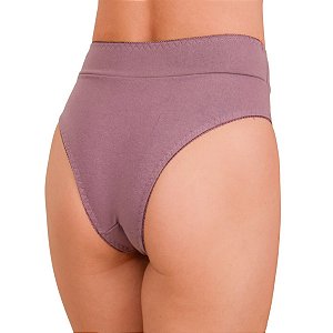 Calcinha Cintura Alta Cós Duplo De Algodão Cotton