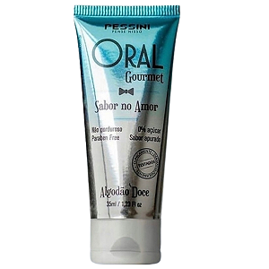Oral Gurmet Gel Beijável que Esquenta de Algodão Doce 35ML