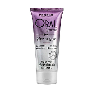 Oral Gurmet Gel Beijável que Esquenta de  Vinho c/ Leite Condensado 35ML