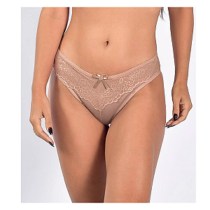 Calcinha Em Cotton Com Renda Sobreposta