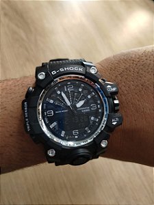 G-Shock Mudmastaer Preto/Branco 55MM A Prova D'água