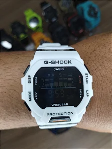 G-Shock GBD-200 Branco 46MM A Prova D'água