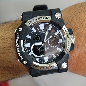 G-Shock Frogman Preto/Chumbo 50MM A Prova D'água