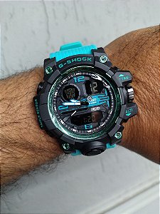 G-Shock Transformers Preto/Azul Bebê 55MM A Prova D'água