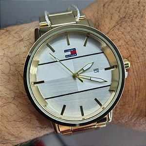 Tommy Dourado Em Aço 50MM A Prova D'água
