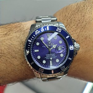 Rolex Submariner Em Aço Prateado 46MM A Prova D'água