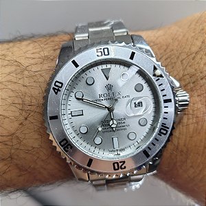 Rolex Submariner Em Aço Prateado 46MM A Prova D'água