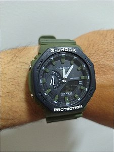 G-Shock GA-2100 Verde 43MM A Prova D'água