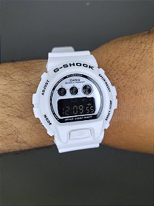 G-Shock DW-6900 Branco 46MM A Prova D'água
