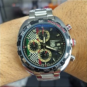 Tag Heuer Carrera Calibre 16 Formula 1 Prateado Em Aço 47MM A Prova D'água