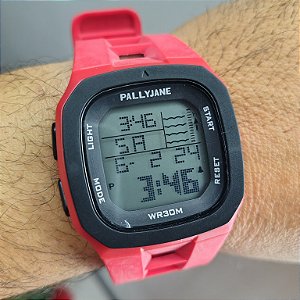 Relógio pallyjane Vermelho 46MM A Prova D'água