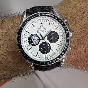 Ômega Speedmaster Snoopy Tradicional Pulseira de Nylon Preto 50MM
