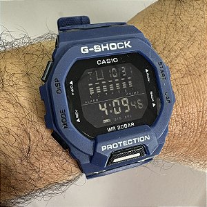 G-Shock GBD-200 Azul 46MM A Prova D'Água