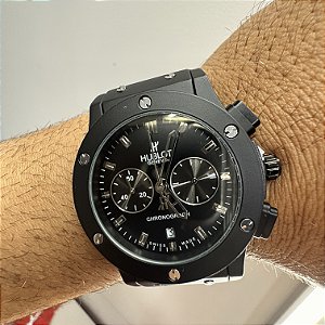 Hublot Geneve Pulseira de Borracha Preto 50MM