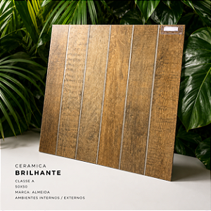 Piso Cerâmico Brilhante Classe A 50x50 Almeida