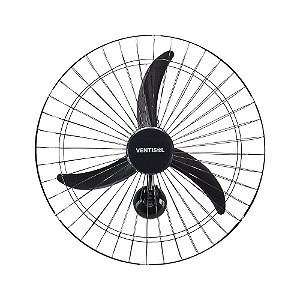 Ventilador De parede Oscilante Preto, 3 Lâminas Premium, 60cm Bivolt - Ventisol