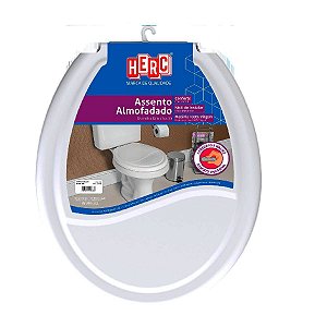 Assento Sanitário Prime Branco Almofadado - Herc