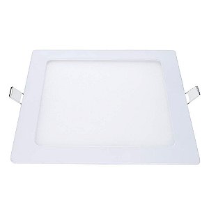 Painel Led Pop Quadrado De Embutir Bivolt Com Luz Quente E Branca 18W 3000K - Avant