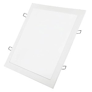 Painel Led Quadrado De Embutir Bivolt Com Luz Fria E Branca 30W 6500K - Avant