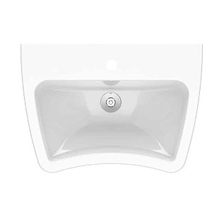 Lavatório Branco Para Coluna 600x415 Com Mesa Acesso Plus - Roca Loucas