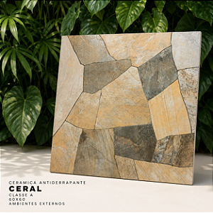 Cerâmica Antiderrapante Classe A 60x60 Ceral Área Externa