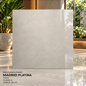 Porcelanato Madrid Plata-73 Polido 73x73Cm CL: A 2,65M - Delta Porcelanato