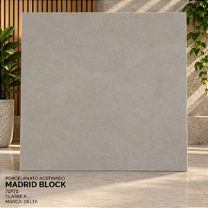 Porcelanato Madrid Block Acetinado 73x73Cm 2,65M² - Delta