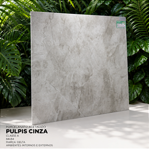 Porcelanato Acetinado Classe A 84x84 Pulpis Cinza Delta Interno e Externo