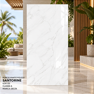 Porcelanato Santorine Polido 63x120Cm 2,25M² - Delta