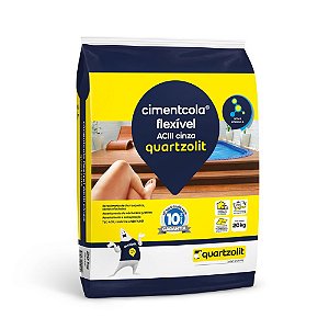 Argamassa AC3 Flexível Cinza Quartzo 20KG - Quartzolit