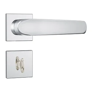 Fechadura Para Banheiro 823/09 Cromada Roseta Quadrada Inox - Stam