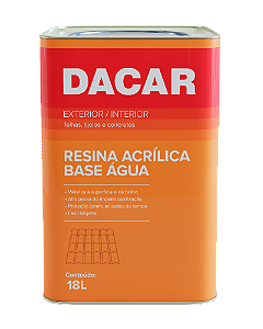 Resina Acrílica Base Água 18L Cinza - Dacar