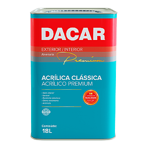Tinta Acrílica Clássica Semi Brilho 18L Branco - Dacar