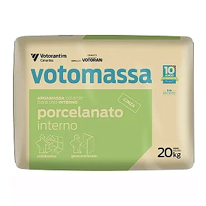 Argamassa Porcelanato Interno Cinza 20KG - Votoran