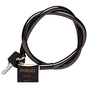 Cadeado Para Bicicleta SM LT 30mm 120cm Preto - Pado