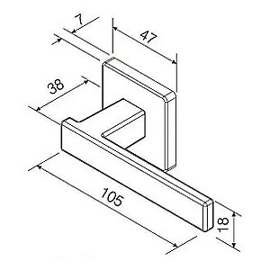 Fechadura Externa Concept 409-40 Cromada Roseta Quadrada - Pado