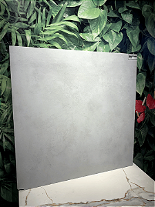 Porcelanato Acetinado Retificado 84x84 Barcelona Plata Delta Intense