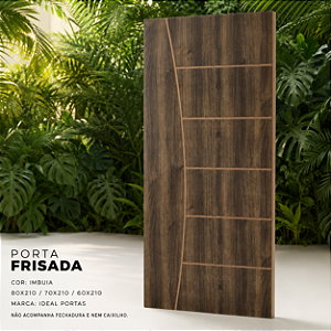 Porta Frisada Imbuia Ideal Portas