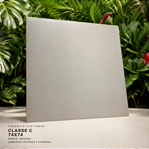 Piso Cerâmico Acetinado Classe C 74x74 Incefra