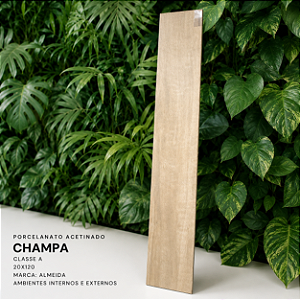 Porcelanato Acetinado Classe A 20x120 Champa Almeida