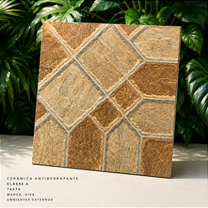 Piso Cerâmico Antiderrapante Classe A 74x74 Viva Externo