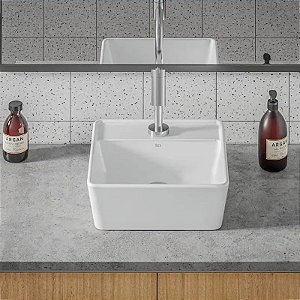 Cuba De Apoio 35X35 C/ Mesa Óptica CQ 35 Branco - Roca Louca