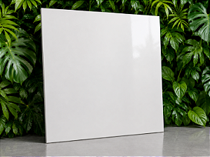 Piso Brilhante Clean 57x57 Branco Neve Idealle