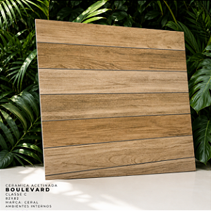 Piso Cerâmico Acetinado Classe C 82x82 Boulevard Ceral Interno