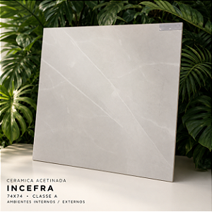 Piso Cerâmico Acetinado Classe A 74x74 Incefra Interno/Externo