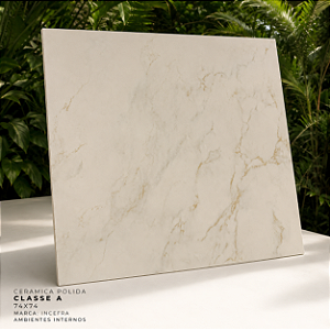 Piso Cerâmico Polido Classe A 74x74 Incefra Interno