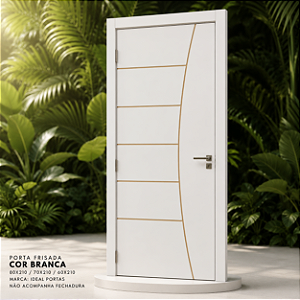 Porta Frisada Branca Primer Ideal Portas